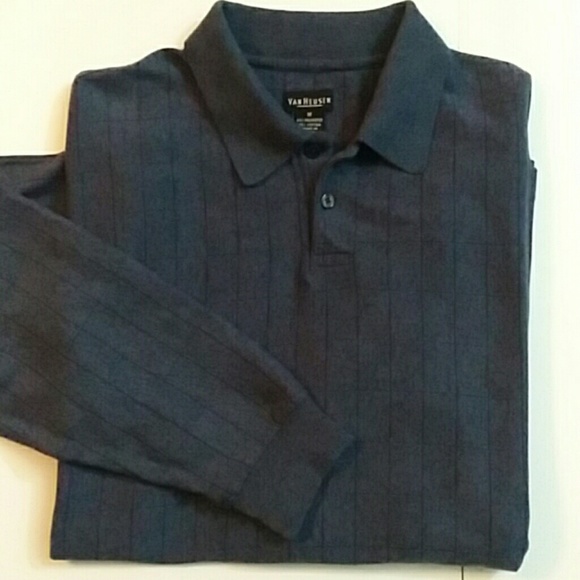 Gray collared Van Heusen long-sleeve sweater - Picture 3 of 7